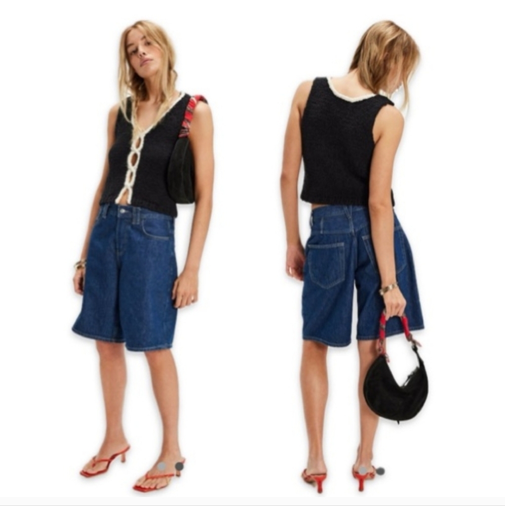 New With Tag Free People Sicily Shell Sweater In Black Size Large